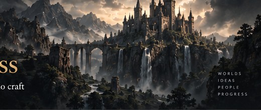 Fantasy castle in the mountains